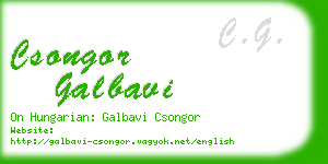 csongor galbavi business card